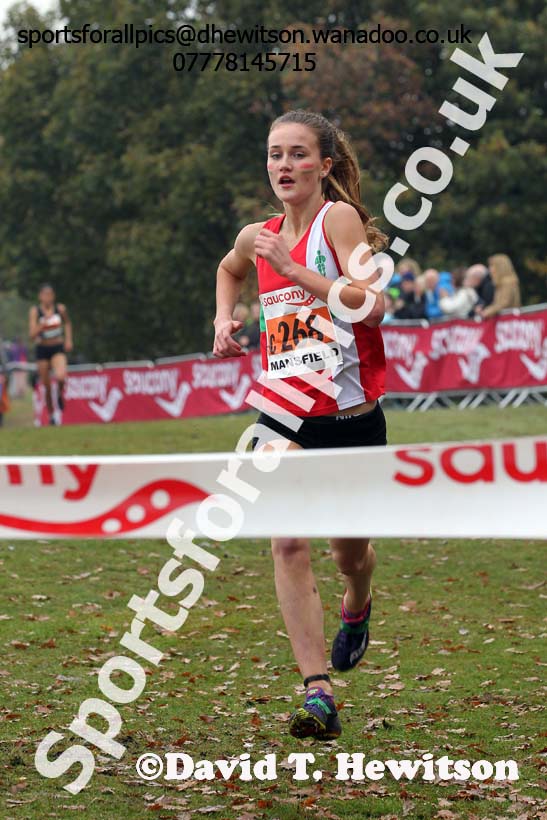 Women under-17s, National Cross Country Relays, Berry Park, Mansfield. Photo: David T. Hewitson/Sports for All Pics